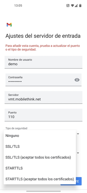 Seleccione Ninguno