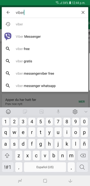 Skriv inn applikasjonsnavnet og velg Søk