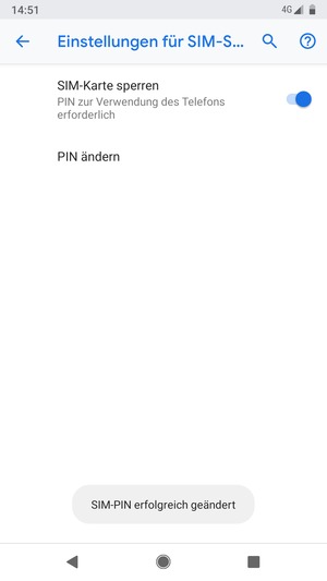 Ihre SIM-PIN wurde geändert