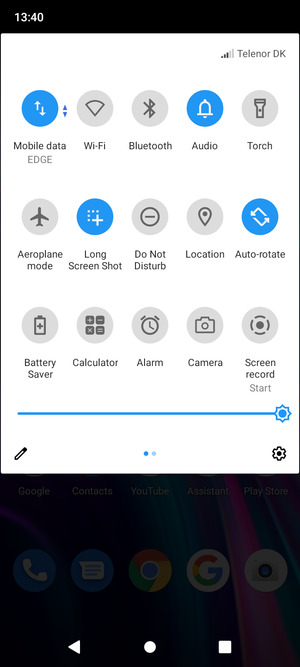 Adjust brightness to the required level