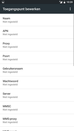 Voer internetgegevens in