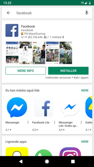 Vælg appen