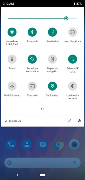 Disattiva Wi-Fi e Bluetooth