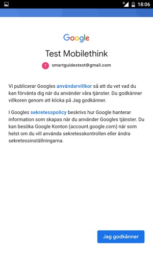 Välj Jag godkänner