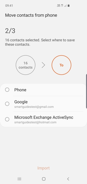 Select your Google account