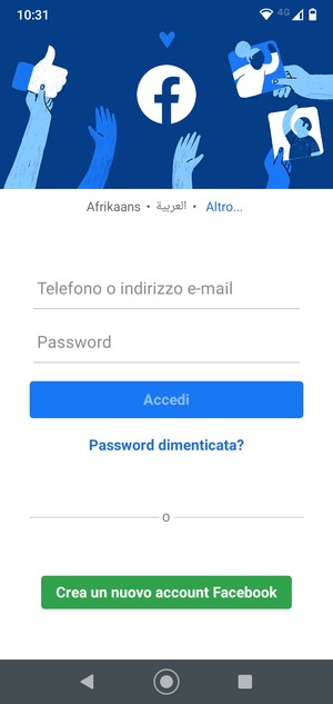 L'app è pronta per l'uso