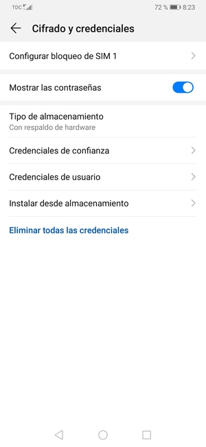 Seleccione Configurar bloqueo de SIM