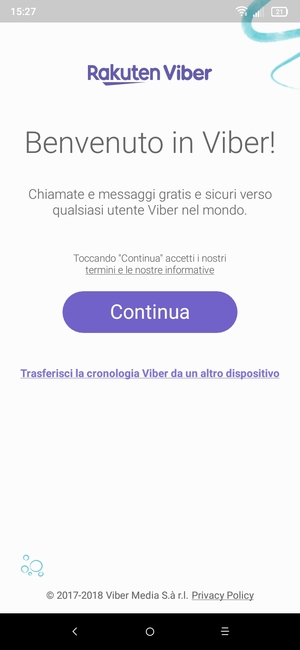 L'app è pronta per l'uso