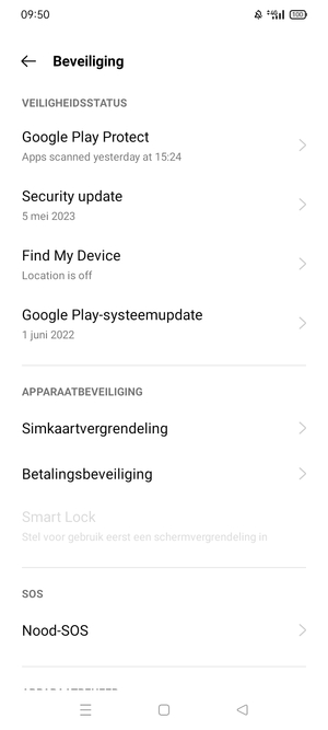 Selecteer Simkaartvergrendeling