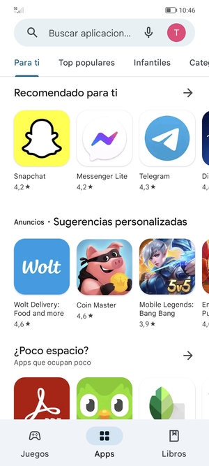 Seleccione la barra de Búsqueda