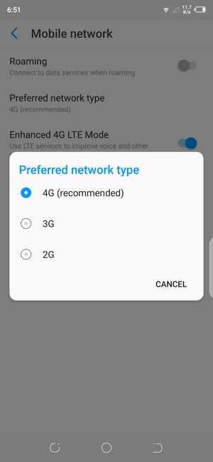 Select your preferred option