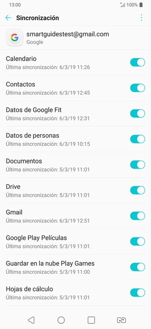 Asegúrese de haber seleccionado Contactos