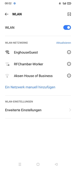 Wählen Sie das Wireless-Netzwerk, zu dem Sie eine Verbindung herstellen möchten