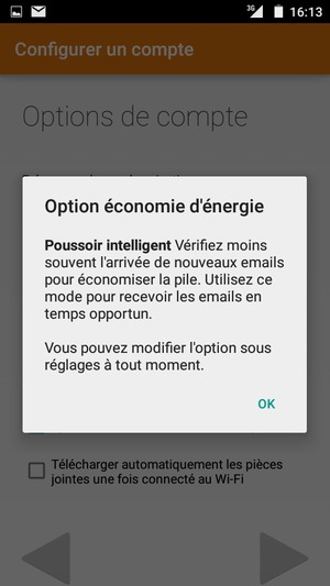 Sélectionnez OK