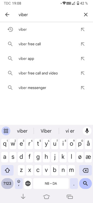 Skriv inn applikasjonsnavnet og velg Søk