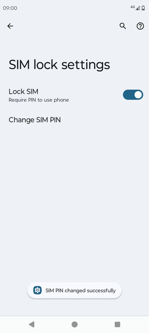 Your SIM PIN has been changed