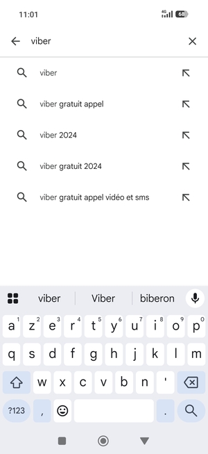 Saisissez le nom de l'appli et sélectionnez Rechercher