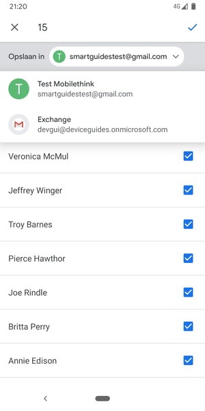 Selecteer uw Google-account