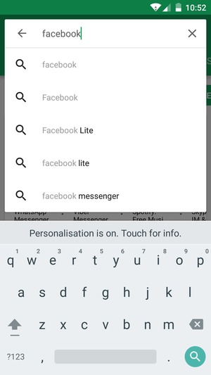 Enter the app name and select Search