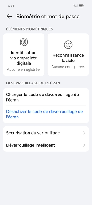 Votre téléphone est maintenant sécurisé par un écran de verrouillage