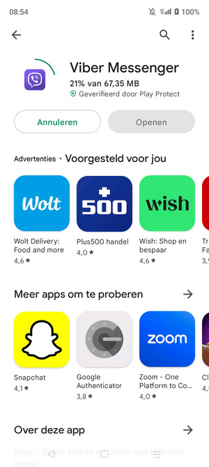 Wacht tot het installatieproces beëindigd is