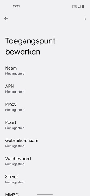 Voer internetgegevens in