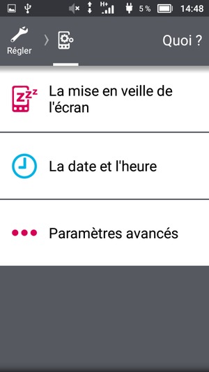 Faites défiler et sélectionnez Paramètres avancés