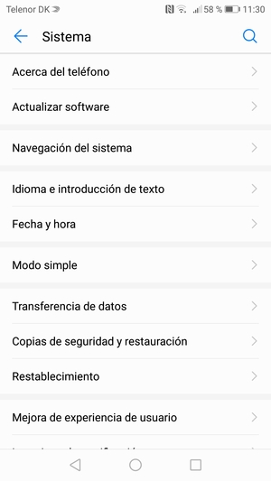 Desplácese y seleccione Actualizar software