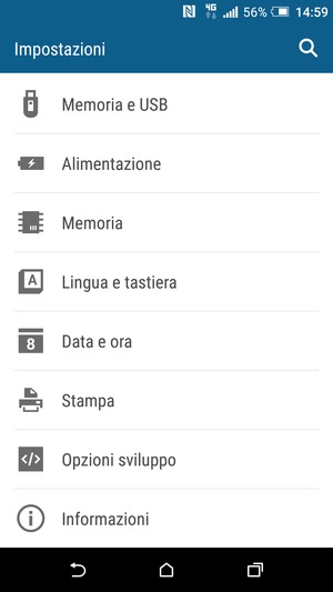 Scorri e seleziona Informazioni