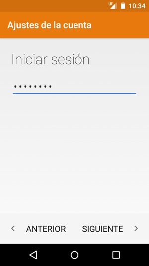 Introduzca su contraseña de Gmail o Hotmail y seleccione SIGUIENTE