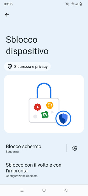 Il tuo telefono è ora protetto dal blocco schermo