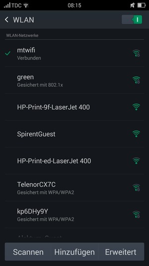 Sie sind nun mit dem WLAN-Netzwerk verbunden