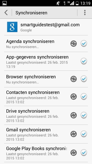 Uw gegevens worden gesynchroniseerd