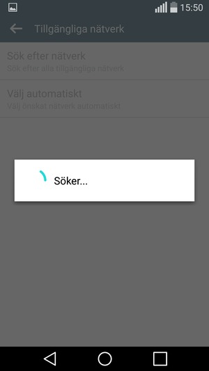 Vänta på att sökningen avslutas