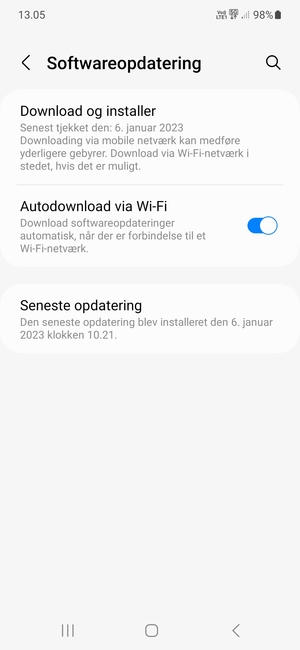 Vælg Download og installer