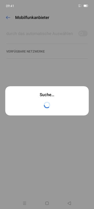 Warten Sie, bis die Suche abgeschlossen ist