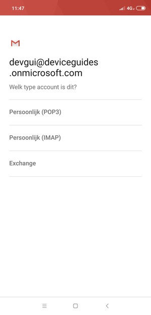 Selecteer Exchange