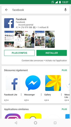 Sélectionnez l'appli