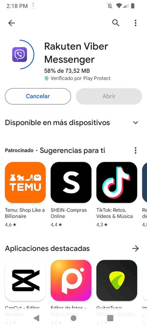 Espere a que el proceso de instalación finalice