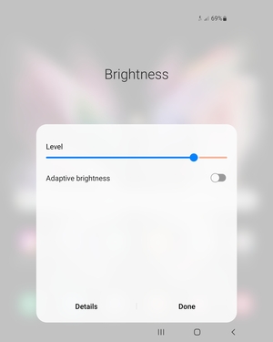 Turn on Adaptive brightness and select Done