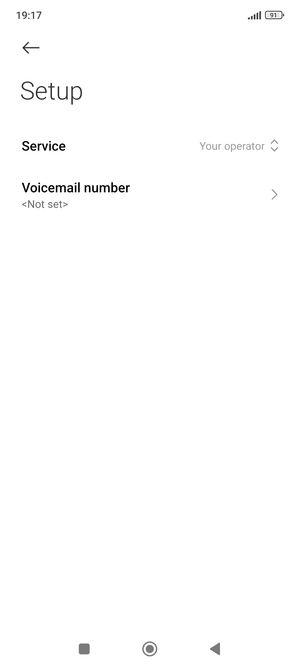 Select Voicemail number