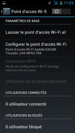 Sélectionnez Configurer le point d'accès Wi-Fi