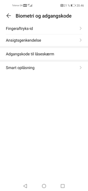 Vælg Adgangskode til låseskærm