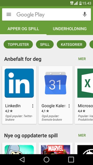 Velg søkefelt