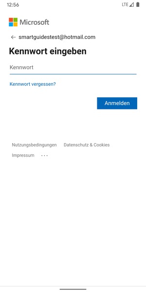 Geben Sie Ihre Passwort ein und wählen Sie Anmelden