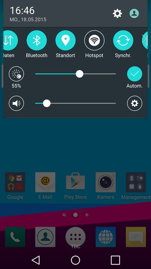 Schalten Sie Bluetooth und Standort aus