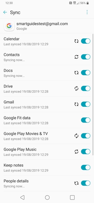 Your contacts from Google will now be synced to your phone