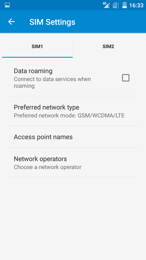 To change network if network problems occur, select Network operators