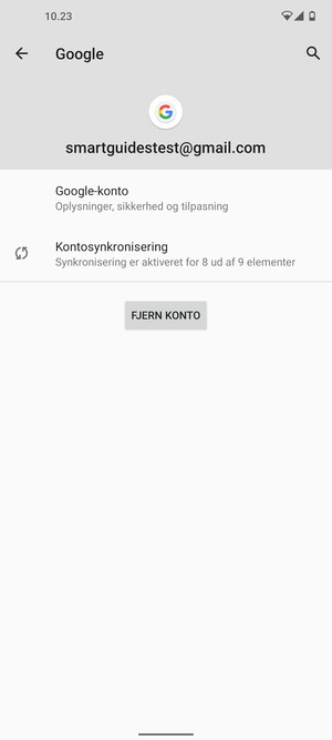 Vælg Kontosynkronisering