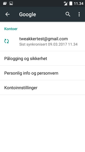 Velg kontoen din